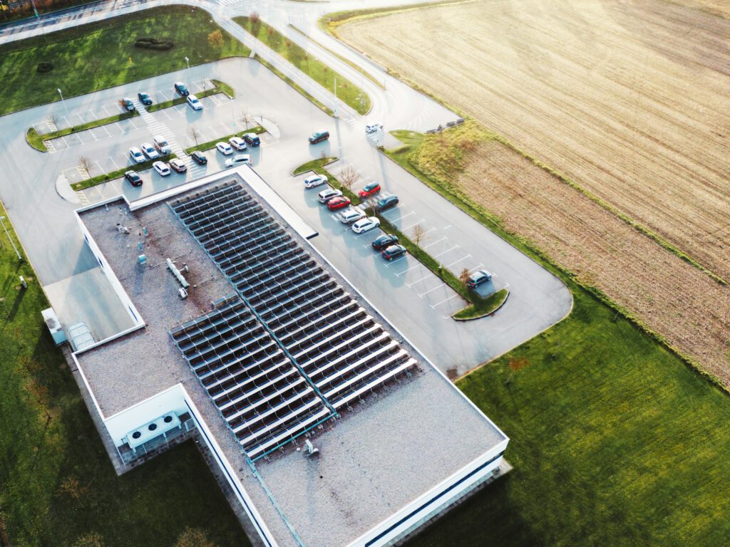 Photovoltaikanlage auf einem Flachdach